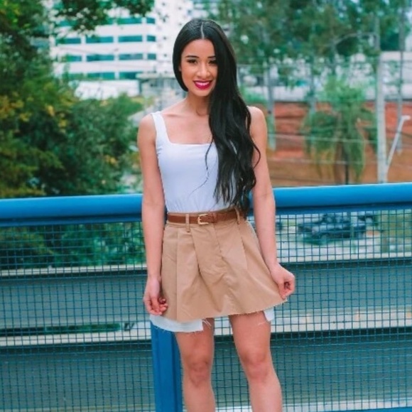 White Bodysuit Square Neck Slim Fit Stretchy - Picture 8 of 9